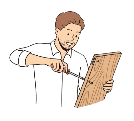Homme faisant du bricolage