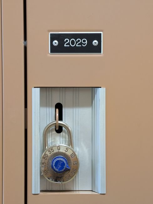Cadenas à combinaison sur un casier